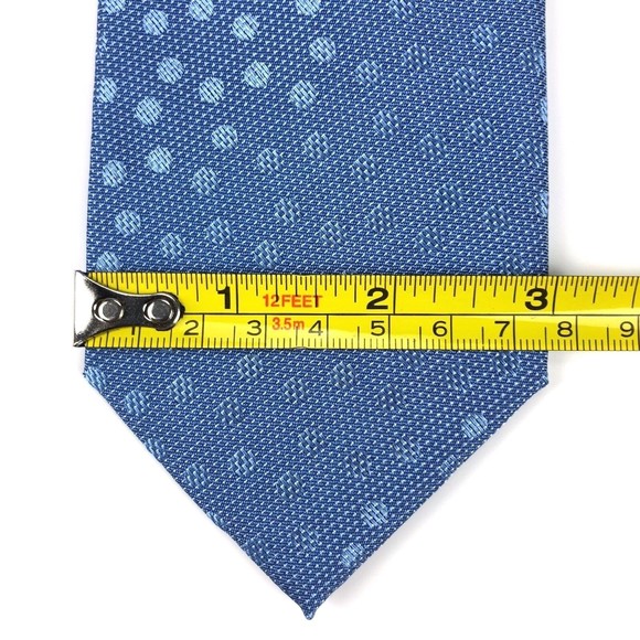 Vince Camuto Tie Men's Silk Blue Polka Dot Classic Elegant Dressy Necktie 3 x 57 - Picture 6 of 7